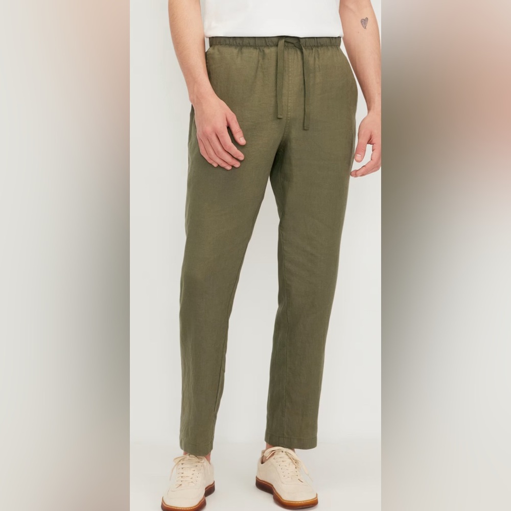 Everlane Men’s The Linen Easy Pant Kalamata Green XS